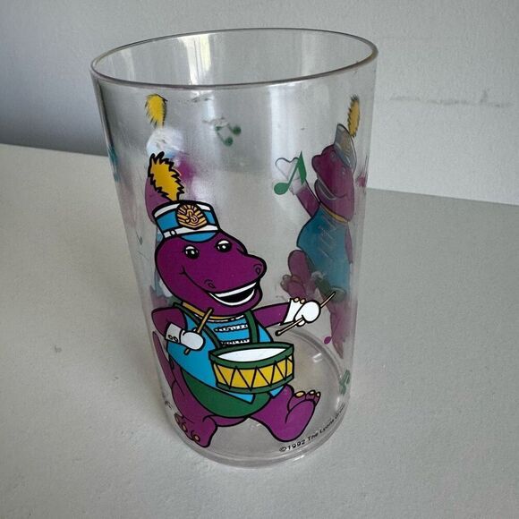 Vintage Barney Kids Plastic Cup 1992 The Lyons Group - Picture 8 of 9